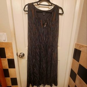 Torrid Key Hole Sleeveless Stripe Dress